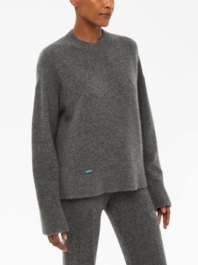 Shop Alanui A Finest Knitted Jumper In Grey