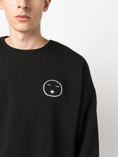 Shop Société Anonyme Graphic-print Crew-neck Sweatshirt In Black