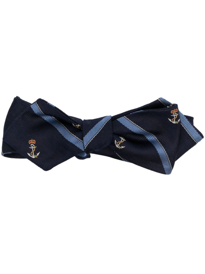 Shop Polo Ralph Lauren Nautical-print Bow Tie In Blue