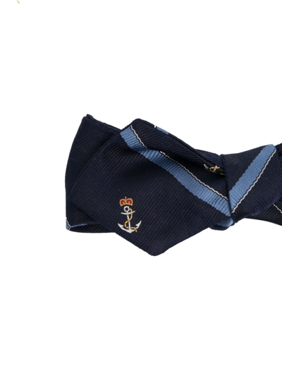 Shop Polo Ralph Lauren Nautical-print Bow Tie In Blue