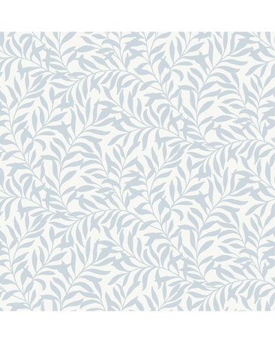 Nuwallpaper Blue Wisley Peel & Stick Wallpaper In Blue