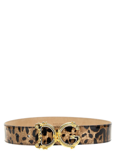 Shop Dolce & Gabbana Leopard Printed Dg In Multi