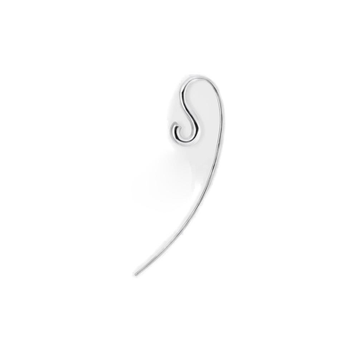 Shop Charlotte Chesnais Hook Small Earring In Silver