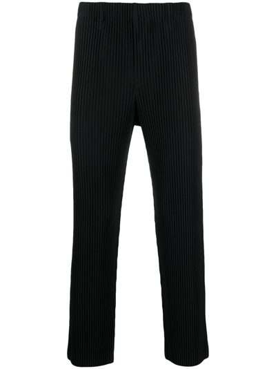 Shop Issey Miyake Plissé Straight Leg Trousers - Men's - Polyester In Black