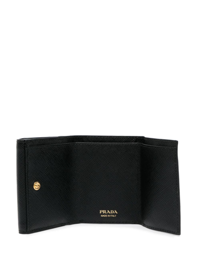 Shop Prada Saffiano Leather Wallet In Schwarz