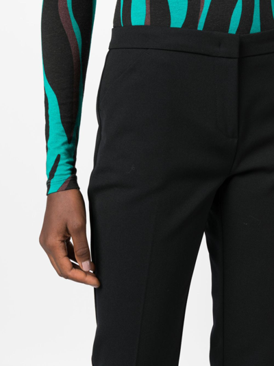 Shop Pinko Slim-fit Flared Trousers In Schwarz