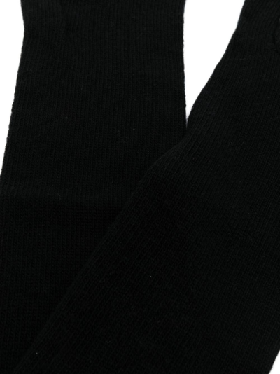 Gentry Portofino Knitted Long Gloves In Schwarz