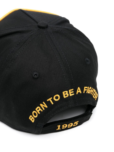 Shop Dsquared2 Born In Canada Logo-embroidered Cap In Schwarz