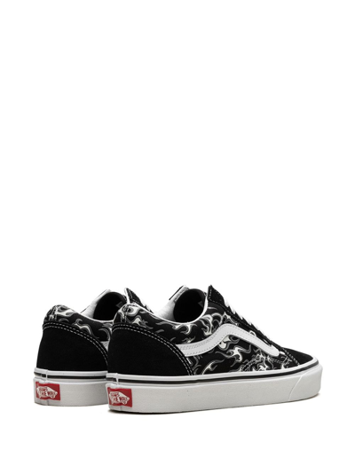 Vans Old Skool "flames" Sneakers In Schwarz