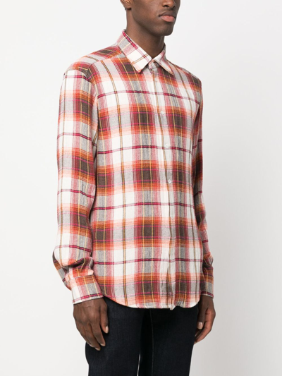 Shop Barena Venezia Plaid-check Pattern Shirt In Nude