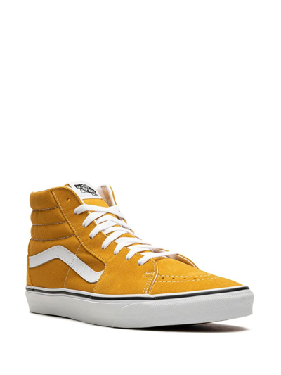 Shop Vans Sk8-hi Suede Sneakers In Orange