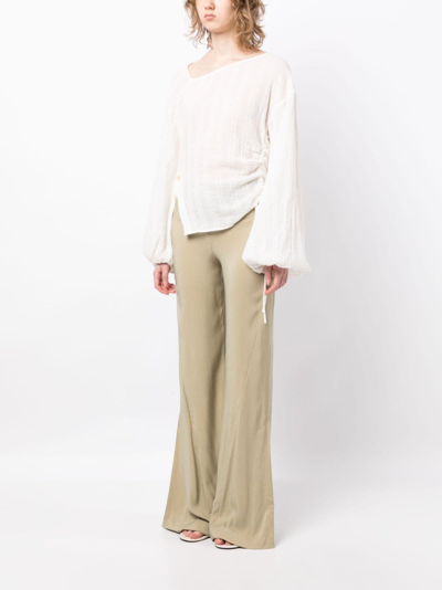 Shop Rejina Pyo Button-detail Long-sleeve Blouse In White