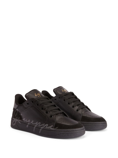 Shop Giuseppe Zanotti Gz94 Lace-up Sneakers In Schwarz