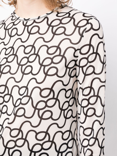 Rejina Pyo Pattern Printed Long-sleeved T-shirt In White