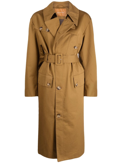Shop Rejina Pyo Belted-waist Trench Coat In Brown