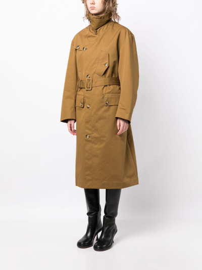 Shop Rejina Pyo Belted-waist Trench Coat In Brown