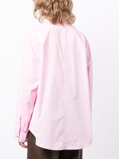 Shop Rejina Pyo Long-sleeve Button-fastening Shirt In Pink