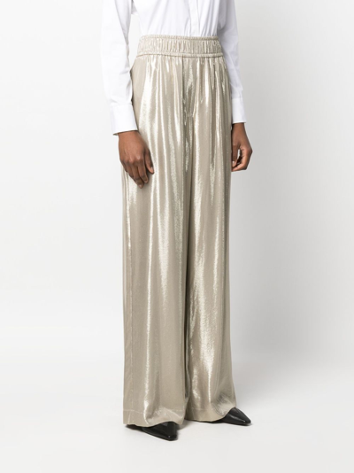 Brunello Cucinelli Hose Im Metallic-look In Gold
