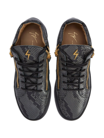 Giuseppe Zanotti Frankie Leather High-top Sneakers In Grau