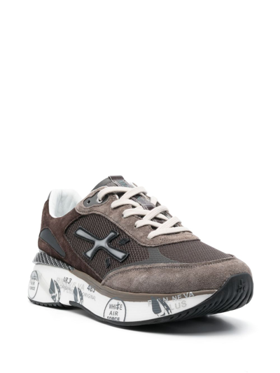 Shop Premiata Moerun Logo-print Sneakers In Braun