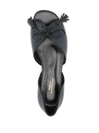 Sarah Chofakian Flache Sandalen In Black
