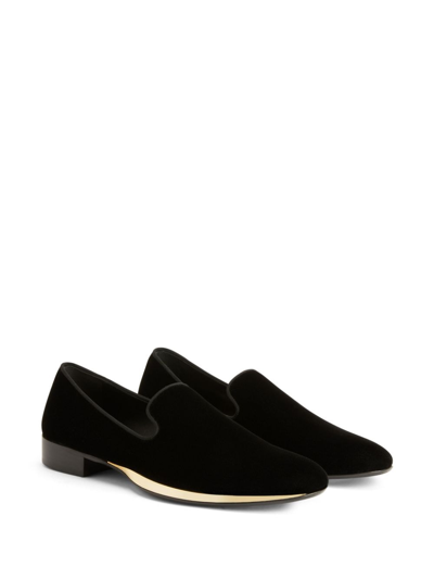 Shop Giuseppe Zanotti Gz Flash Slip-on Loafers In Schwarz