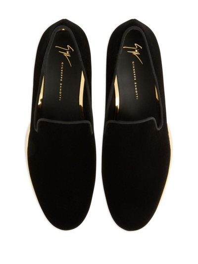 Shop Giuseppe Zanotti Gz Flash Slip-on Loafers In Schwarz