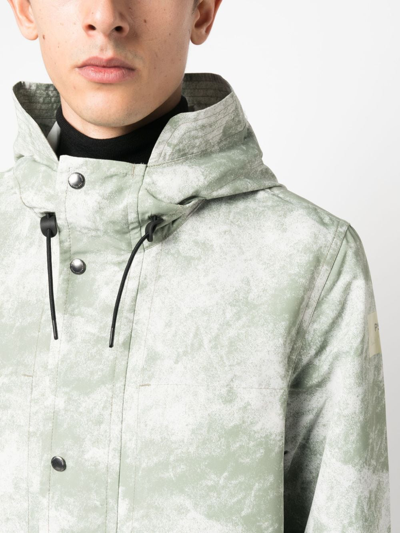 Shop Ps By Paul Smith Camouflage Hooded Parka In Grün