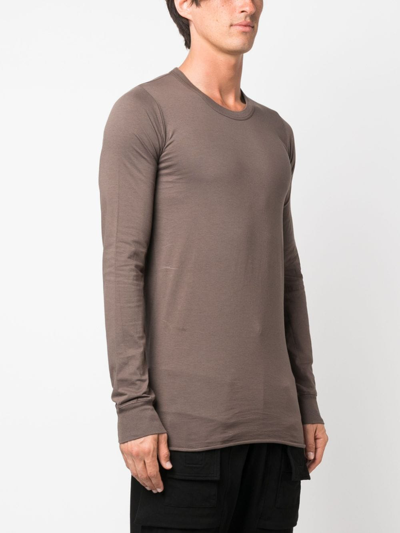 Shop Rick Owens Luxor Long-sleeved T-shirt In Braun
