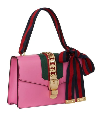 Shop Gucci Sylvie Shoulder Bag In Pink