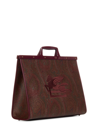 Shop Etro Love Trotter Large Paisley Tote In Red