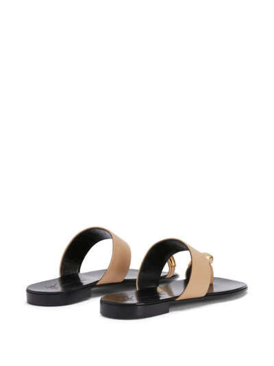 Shop Giuseppe Zanotti Norbert Slip-on Slides In Brown