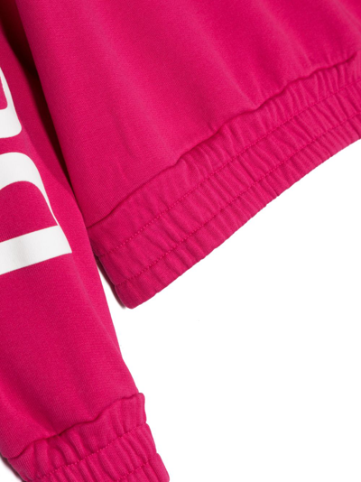 Shop Dolce & Gabbana Logo-print Cotton Sweatshirt In Pink