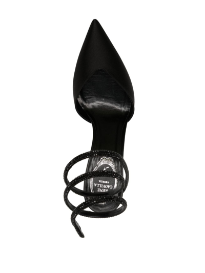 Shop René Caovilla Margot 80mm Crystal-embellished Pumps In Black