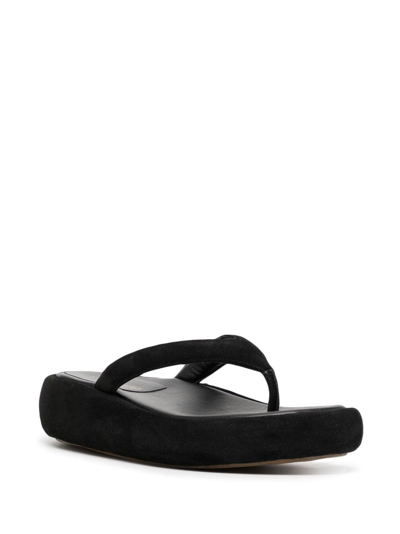 Ilio Smeraldo Geraldine Chunky Flat Sandals In Black