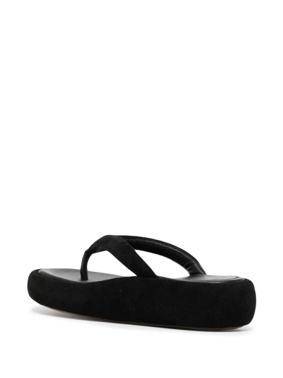 Shop Ilio Smeraldo Geraldine Chunky Flat Sandals In Black