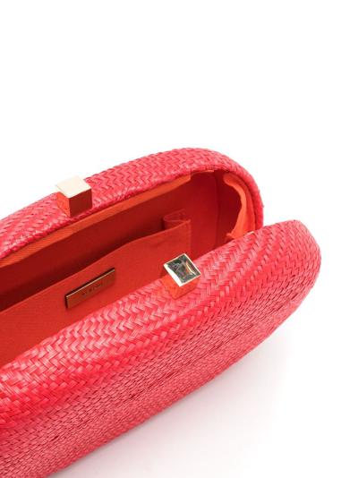 Shop Serpui Olivine Rounded-body Clutch Bag In Red