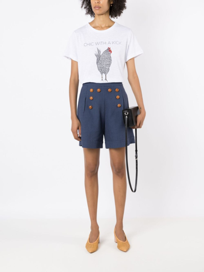 Isolda Graphic-print Cotton T-shirt In White