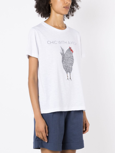 Shop Isolda Graphic-print Cotton T-shirt In White