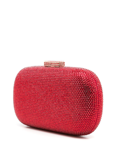 Shop Serpui Emma Rhinestone-embellished Clutch Bag In Red