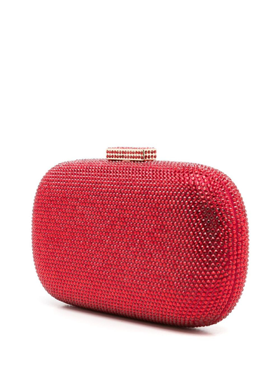 Serpui Emma Rhinestone-embellished Clutch Bag In Red