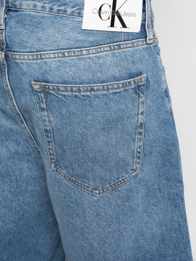 Shop Calvin Klein Jeans Est.1978 Logo-patch Denim Shorts In Blue