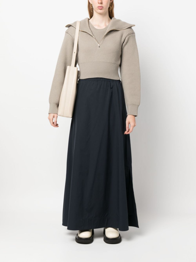 Shop Rag & Bone Soraya Maxi A-line Skirt In Blue