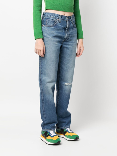 Shop Levi's High-waist Straight-leg Jeans In Blue
