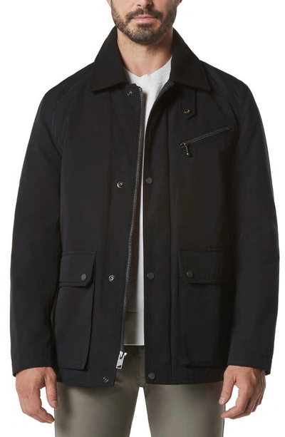 Shop Marc New York Axial Waxed Cotton Barn Jacket In Black