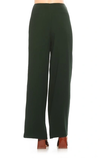 Shop Alexia Admor Rover Mid Rise Wide Leg Pants In Emerald