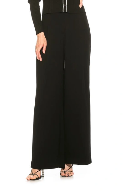 Shop Alexia Admor Rover Mid Rise Wide Leg Pants In Black