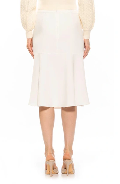 Shop Alexia Admor Ezra Flared Midi Skirt In White
