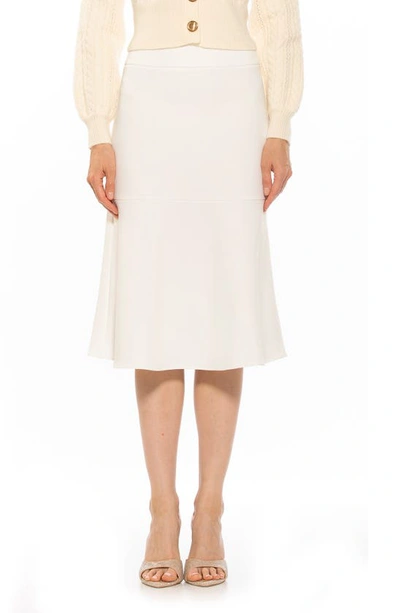 Shop Alexia Admor Ezra Flared Midi Skirt In White