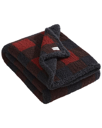 Shop Eddie Bauer Cabin Plaid Sherpa-reversible Throw Blanket In Red